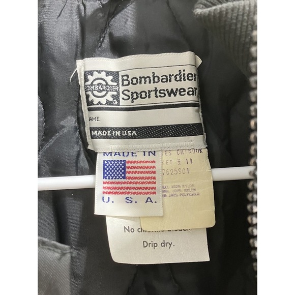 Vintage 80's SKI DOO Bombardier Black Yellow Snowmobile Jacket Womens 14 - Picture 9 of 15